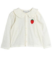 Mini Rodini Shirt - Strawberry Schiffli - White