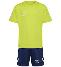 Hummel Tracksuit - HmlLogo - Lime Punch/Marine