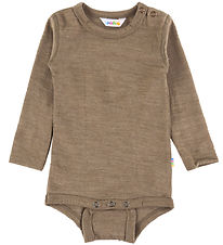 Joha Bodysuit l/s - Wool/Silk - Beige Melange
