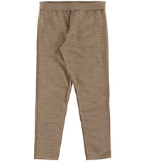 Joha Leggings - Wool/Silk - Beige Melange
