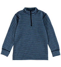 Joha Blouse - Wool - Blue w. Stripes