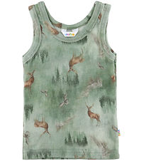 Joha Undershirt - Wool - Green w. Stripes
