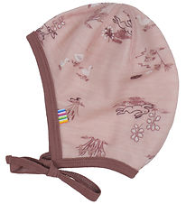 Bonnet de Bébé Joha - Laine/Bambou - Rose Clair