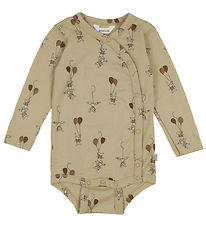 Joha Wrap Bodysuit l/s - Wool - Green