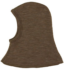 Cagoule Joha - Laine/Soie - 2 Couches - Marron Chiné