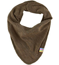 Joha Teething Bib - Wool/Silk - Brown Melange