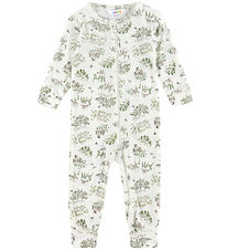 Joha Jumpsuit - Wool/Silk - Off White w. Trees