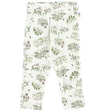Joha Leggings - Ull/Silke - Off White m. Träd