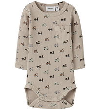 Name It Bodysuit l/s - NbmNooter - Iceland Fossil