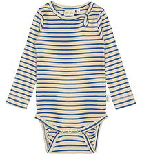 Petit Piao Bodysuit l/s - Rib - Modal - True Navy/Off White