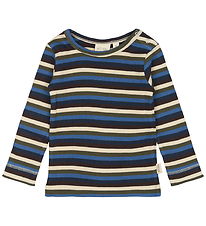 Petit Piao Blouse - Rib - Modaal - Waar Navy/Multi Stripe