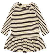Petit Piao Dress - Rib - Modal - Coffee Bean/Off White