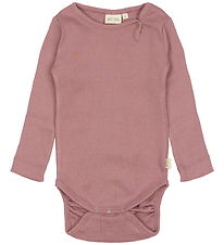 Petit Piao Bodysuit l/s - Rib - Modal - Nostalgia Rose