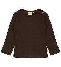 Petit Piao Blouse - Rib - Modaal - Koffieboon