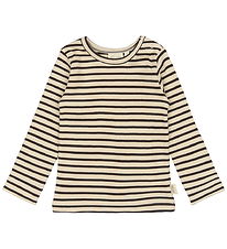 Petit Piao Blouse - Rib - Modaal - Koffieboon/Off White