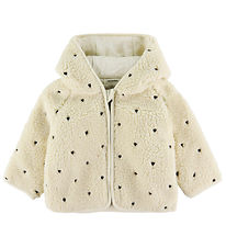 Lil' Atelier Fleecejacke - Loose - NbnNalo - Turtledove/Hearts E