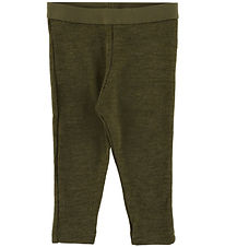 Joha Leggings - Rib - Wool - Moss Green