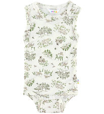 Joha Bodysuit Sleeveless - Wool/Silk - Off White w. Trees