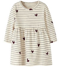 Name It Dress - NbfVandora - Summer Sand/Stripes Duck Hearts