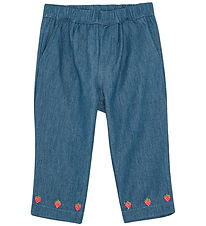 Flöss Hosen - Vilma - Denim - Mid Blue Strawberry