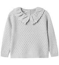MarMar Blouse - Knitted - Toro - Aluminum w. Pointelle