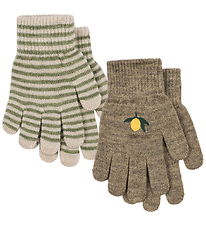 Konges Sløjd Gloves - Wool/Acrylic - Filla - 2-Pack - Lemon/Stri