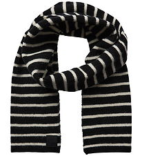 Sofie Schnoor Scarf - Knitted - Lailasy - Black w. Stripes