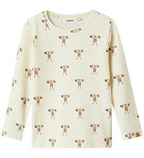 Lil' Atelier Bluse – Rib – NmmLavo – AOP – Turteltaube