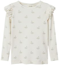 Lil' Atelier Bluse - Noos - Rib - Pastel Pergament/Swan