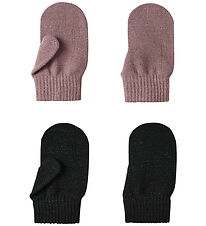 Name It Mittens - NmfMagic - 2-Pack - Black/Woodrose