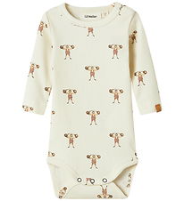 Lil' Atelier Bodysuit l/s - NbmLavo - Turtledove/Strong MAN
