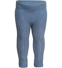 Hanevild Leggings - Knitted - Rib - Heather - Blue Blizzard