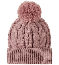 Name It Beanie - Knitted - NmfMilo - Woodrose