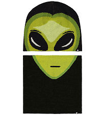 Molo Beanie w. Tube Scarf - Kleo - Wool/Polyester - Alien Face