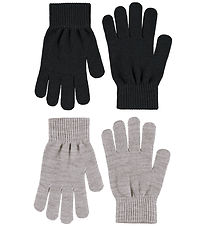 Molo Gloves - 2-Pack - Knitted - Kiddy - Grey Melange