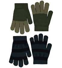 Molo Gloves - 2-Pack - Knitted - Kei - Bark Green