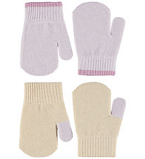 Molo Mittens - 2-Pack - Knitted - Kenny - Lilac Marble