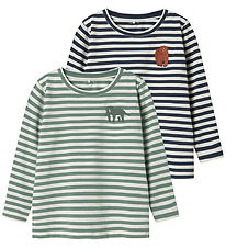 Name It Blouse - NmmNitu - 2-Pack - Mood Indigo/W. Green Bay