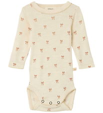 Lil' Atelier Bodysuit l/s - Noos - NbfNalu - Turtledove/MELANGE
