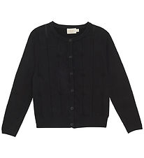 Creamie Cardigan - Pointelle - Black