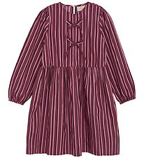 Creamie Dresses - Dress Woven Stripe - Crushed Berry