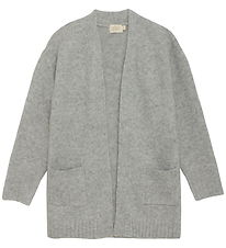 Creamie Cardigan - Knitted - Cardigan Long - Light Grey Melange