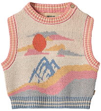 Wheat Waistcoat - Knitted - Maria - Beige/Multi