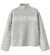 Name It Blouse - Knitted - NkfNuva - Light Grey Melange