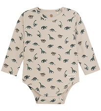 En Fant Bodysuit l/s - Rib - French Oak - AOP