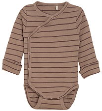 Fixoni Wrap Bodysuit l/s - Rib - Mocha Meringue