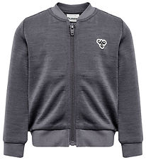 Hummel Cardigan - HmlMini - Wool - Dark Grey Melange