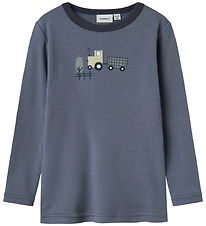 Name It Blouse - Wool - NmmWillit - Folkstone Gray/Tractor