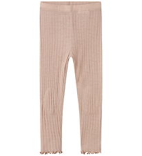 Name It Leggings - Wool - Rib - NmfWossa - Shadow Gray
