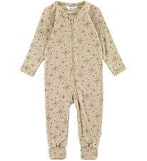 Joha Jumpsuit w. Feet - Wool - Beige